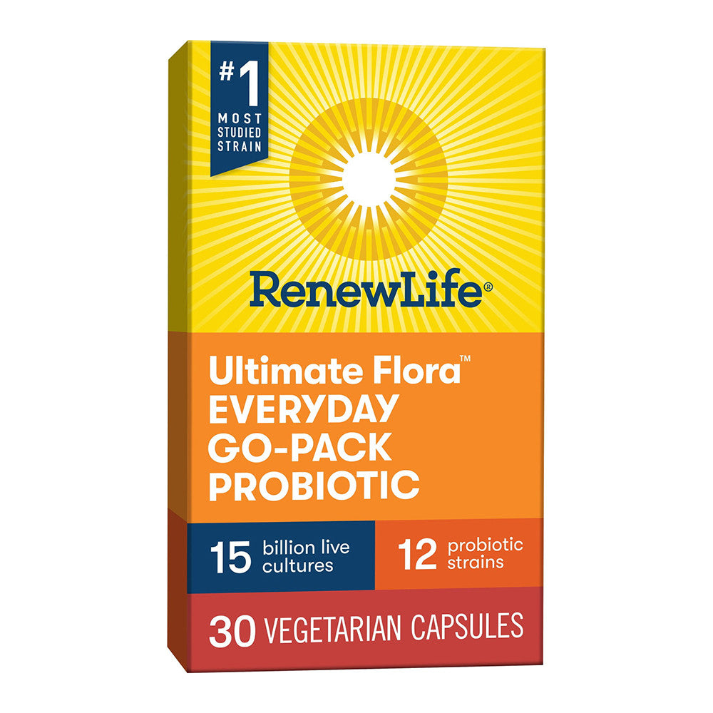 Renew Life Everyday Probiotic Capsules, 15 billion Go Pack, 30 Ct